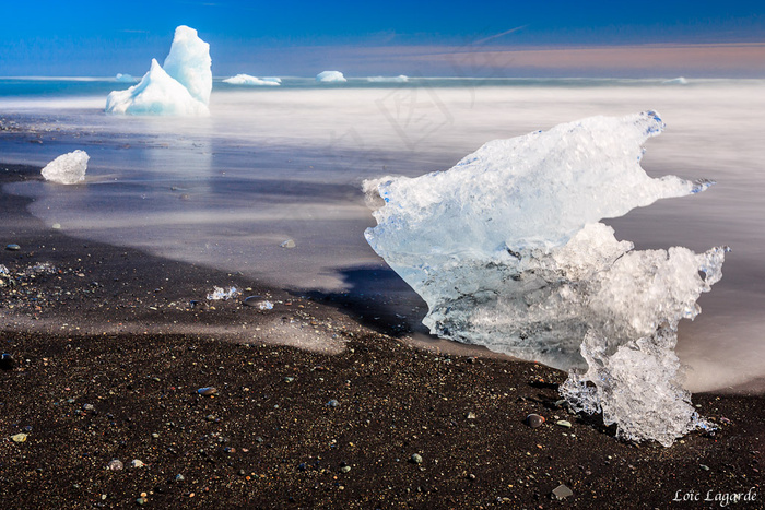 冰雪,山峦,湖泊,草原,天空,Jokulsarlon浮动冰山