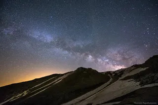 baikonur 1957,山峦,石坑崆,天空,树,晴朗的夜空