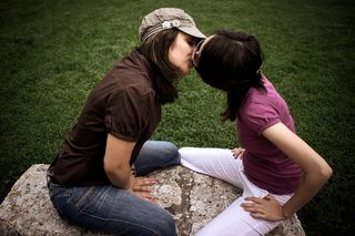 人物特写,滑草,女孩,秋游,俯卧撑,我想要你的一个吻