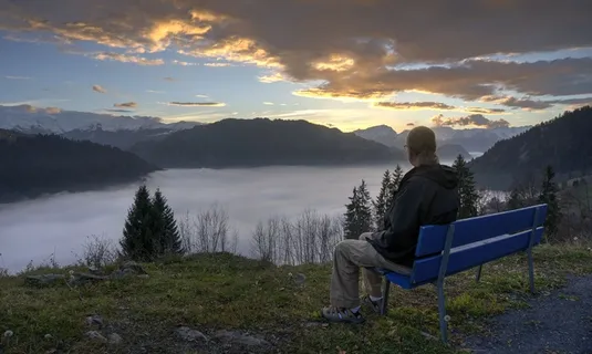 天空,风景,湖泊,,平静的心