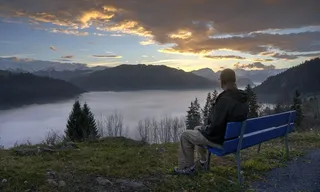 天空,风景,湖泊,,平静的心