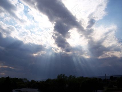 天空,卷积云,白云,雨层云,阴云密布,上帝之手