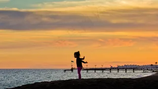 天空,海洋,湖泊,霞光,屏幕截图,自由