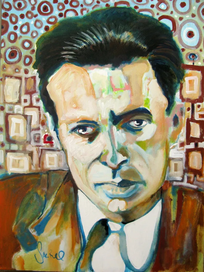 视觉的力量不在我们眼中。它是我们了解周围环境的能力：奥尔迪·赫x黎肖像，绘画，斯科特·理查德（2009）