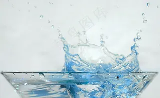 白开水,图画,工笔画,冰雪,水彩画,溅