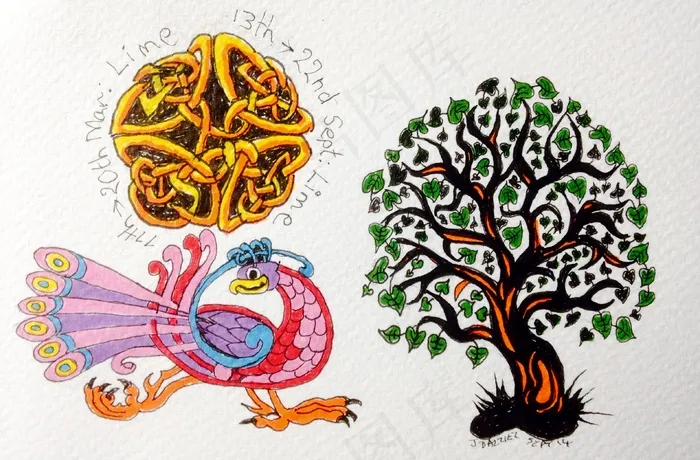 龙纹矢量图,对联,邮票,镂空剪纸,卡通动漫人物,德鲁伊星座：＃2