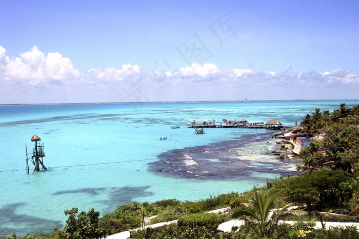 海洋,天空,湖泊,风景,树,加勒比海-里维埃拉玛雅度假村