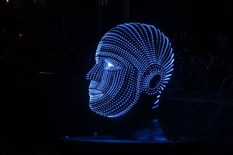 会谈的头，阿姆斯特丹的灯光节