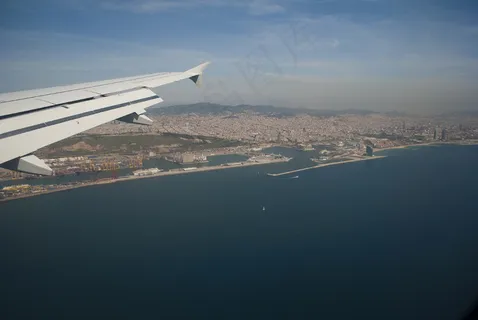 巴塞罗那从空中。 巴塞罗那从空中。