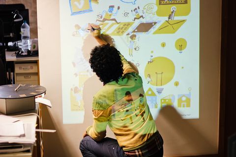 平面设计TechHub曼彻斯特壁画项目