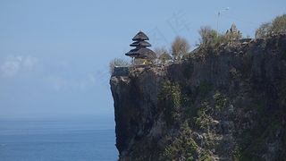 山峦,寺塔,亭楼,树,海洋,〜10-07-14乌鲁瓦图庙＃27〜