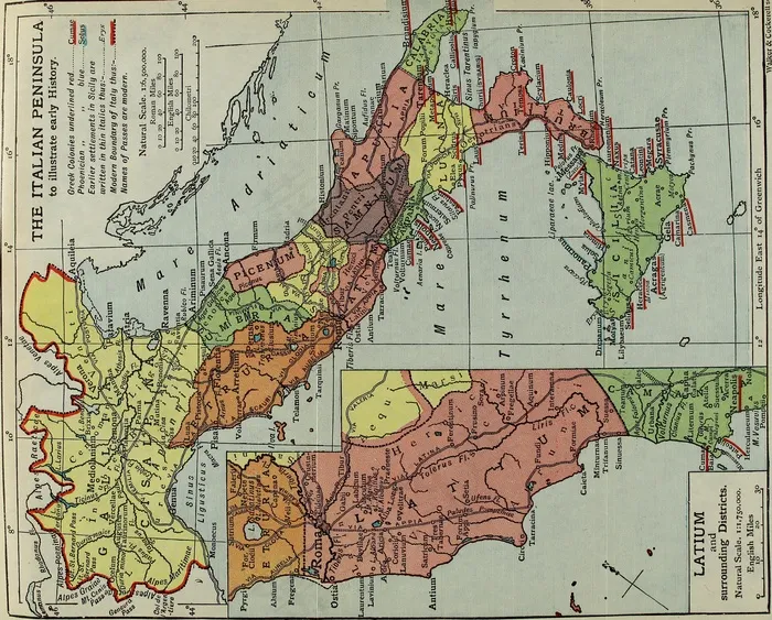 行政区划图,地图,书本,设计效果图,简笔画,图片来自“意大利和西西里岛指南”（1911年）第43页