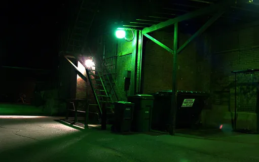 室内高尔夫,灯,街灯,路灯/街灯,门,城市后巷