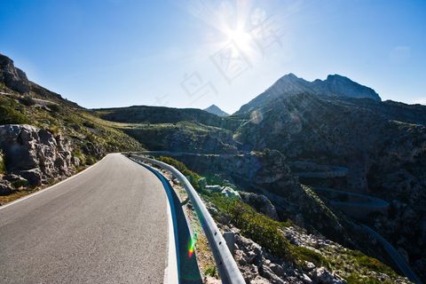 山峦,天空,风景,街道,长城,阳光旅行