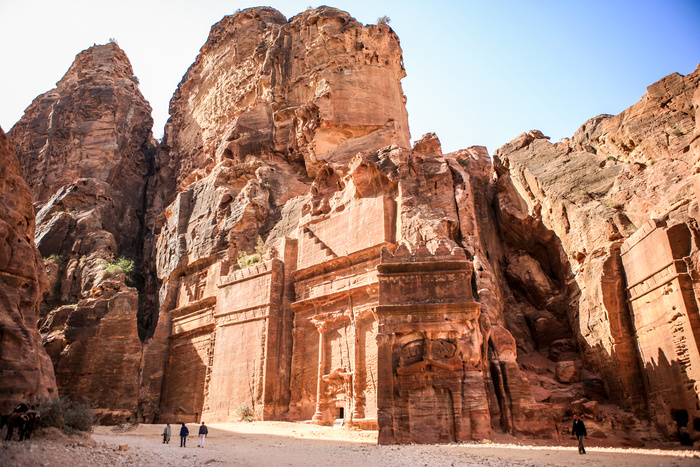 历史遗迹,工艺品,树,风景,佩特拉