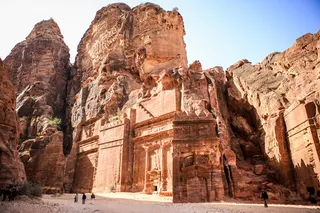 历史遗迹,工艺品,树,风景,佩特拉