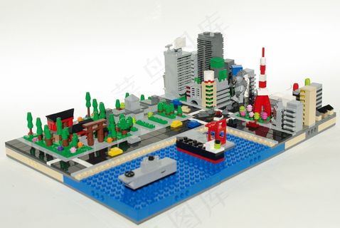 快乐风淘气堡,乐高积木,充气跳床,轨道/助力玩具,设计效果图,东京迷你乐高