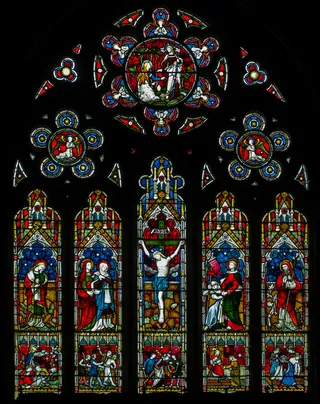 彩绘玻璃窗，圣十字教堂，伯利
