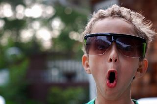 眼镜,硬衬布,面具,人脸,女孩,重新开始生活