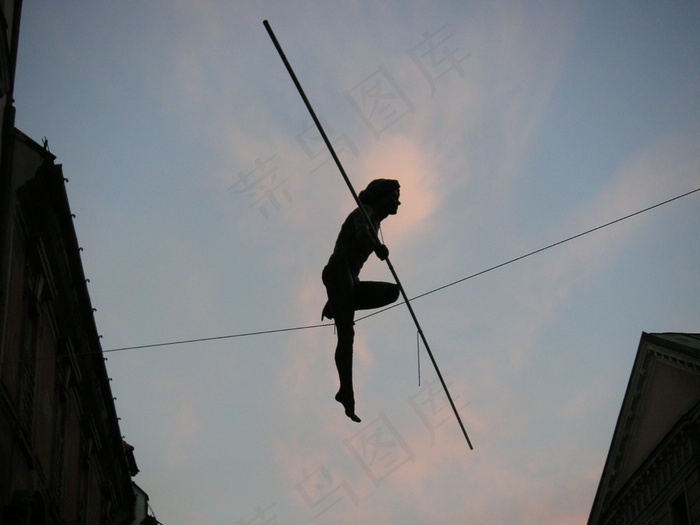 走钢丝,走钢丝者,海洋,溜索,钓鱼,平衡女士