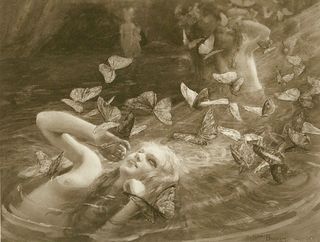 加斯顿·布西耶（Gaston Bussiere）（法国，1862-1929年），“若虫”，1910年