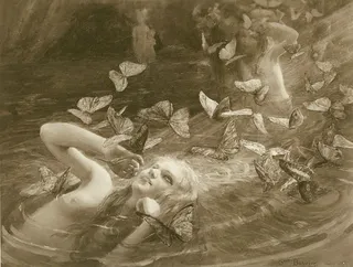 加斯顿·布西耶（Gaston Bussiere）（法国，1862-1929年），“若虫”，1910年