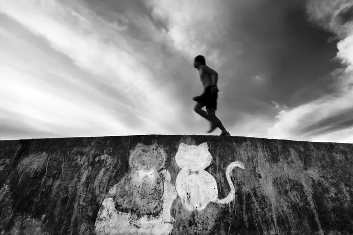 天空,攀岩,火山,,Runner跑者…