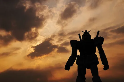 天空,霞光,晨曦,山峦,机动战士高达RX78_16