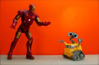 玩具,工艺品,机器人,手办玩具,钢铁侠vs.WALL-E（110/365）