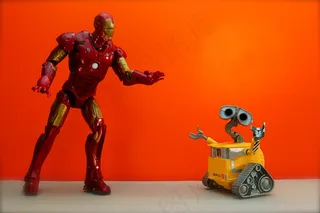 玩具,工艺品,机器人,手办玩具,钢铁侠vs.WALL-E（110/365）