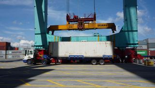 垃圾车,起重机,龙门架,集装箱,吊装运输,10