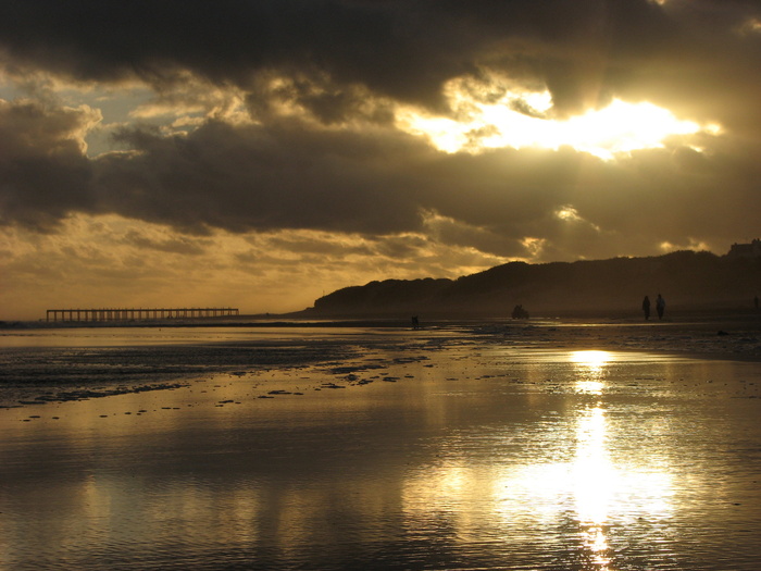 天空,海洋,湖泊,霞光,街灯,上帝在那里吗？