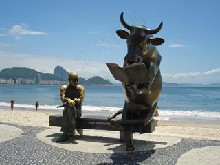 雕像,十二兽首,麋鹿,驯鹿,工艺品,Drummond e a Vaca Leitora