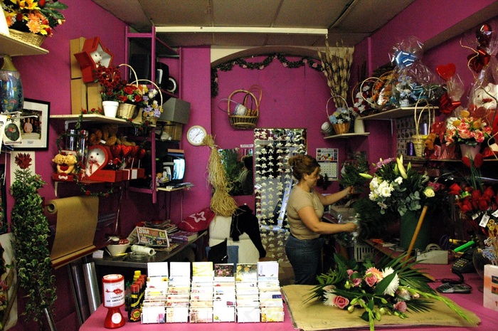 商场,餐饮场所,商店商场,盆栽植物,柜子,花店