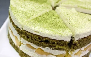 蛋糕,三明治,面包,甜品,花卉,2012-06-24_车削日本抹茶油桃蛋糕