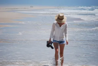 海洋,湖泊,女孩,滑水,美女,海滩女孩