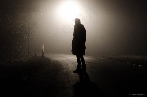 天空,人物特写,沙尘,灯,矢量剪影,＃