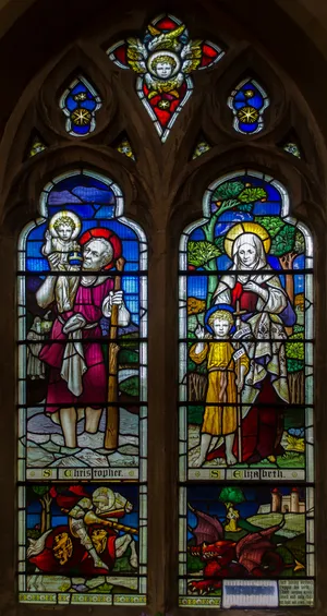 彩绘玻璃窗，圣玛丽抹大拉教堂，海上圣伦纳德斯
