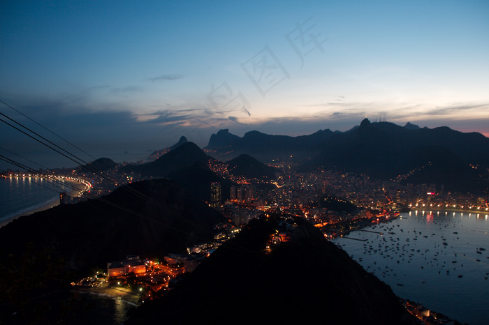 天空,城垣,风景,山峦,树,甜面包山夜景