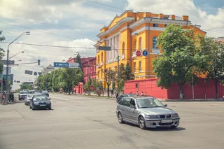 轿车,街道,城市街道,建筑,步行街,基辅