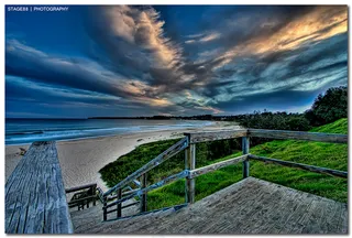 公路,天空,桥梁,湖泊,草原,电动日落