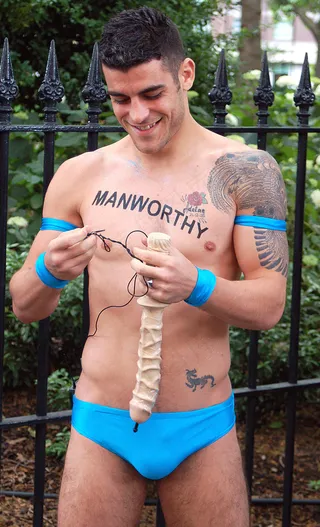 纹身,内裤,美女,女孩,肌肉男,麦克风