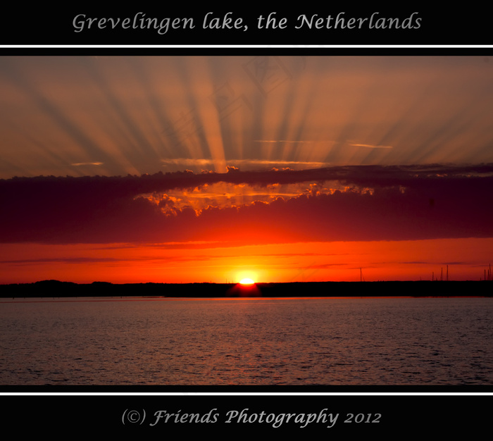 夕阳与美丽的阳光