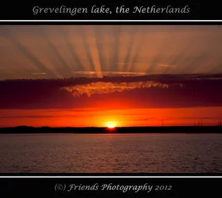 夕阳与美丽的阳光