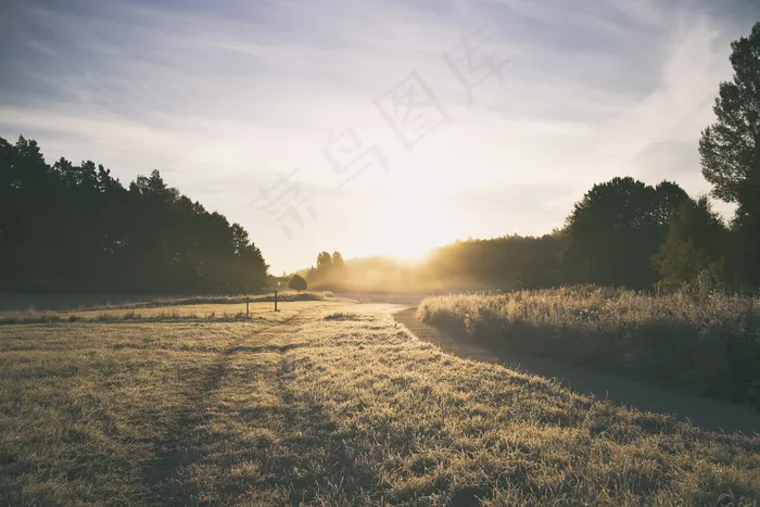 天空,霞光,海洋,卷积云,湖泊,乌尔斯维克Morgonpromenad