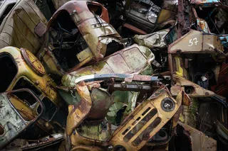 机器设备,摩托车,自行车,废钢铁,撞车,切尔诺贝利禁区-Rassokha废品场