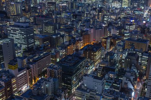 都市夜景,城市夜景,夜景摄影,巷道,街道,蓝色网格