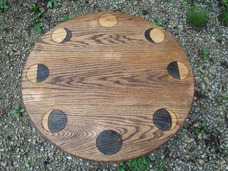 乐器,柳琴,拖鞋,硬币,工艺品,月相橡木坛桌