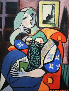 绘画,对联,油画,街头涂鸦,帕勃罗·毕加索(Pablo Picasso)的《带书的女人》 绘画,对联,油画,街头涂鸦,帕勃罗·毕加索(Pablo Picasso)的《带书的女人》
