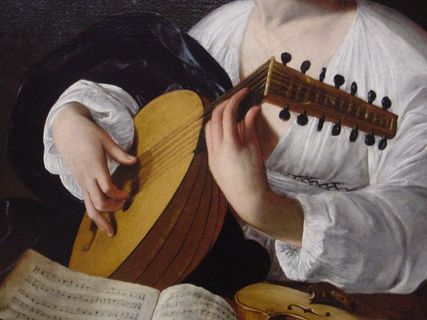 琵琶演奏者（细节）（约1596年）